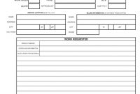 027 Maintenance Work Order Template Excel New Job Card within Mechanic Job Card Template
