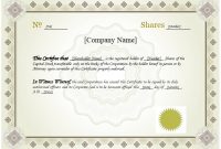 10 Best Free Stock Certificate Templates (Word, Pdf) inside Share Certificate Template Pdf