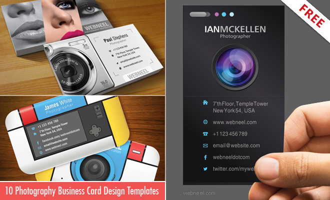 10 Business Card Design Templates For Photographers pertaining to Photography Business Card Templates Free Download