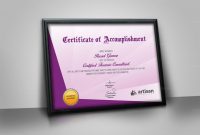 10+ Certificate Of Attendance Template Ai, Eps, Psd And Pdf for Landscape Certificate Templates