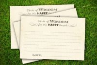 10 Free Bridal Advice Card Templates | Wedding Advice Cards throughout Marriage Advice Cards Templates