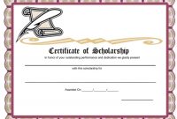 10+ Free Scholarship Award Certificate Templates (Word | Pdf) in Scholarship Certificate Template Word