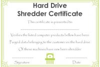 10+ Hard Drive Certificate Of Destruction Templates: Useful regarding Hard Drive Destruction Certificate Template