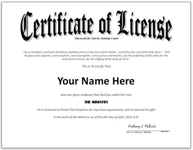 10+ License Certificate Template | Certificate Templates throughout Certificate Of License Template