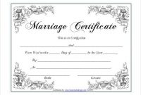 10+ Marriage Certificate Templates | Wedding Certificate intended for Blank Marriage Certificate Template
