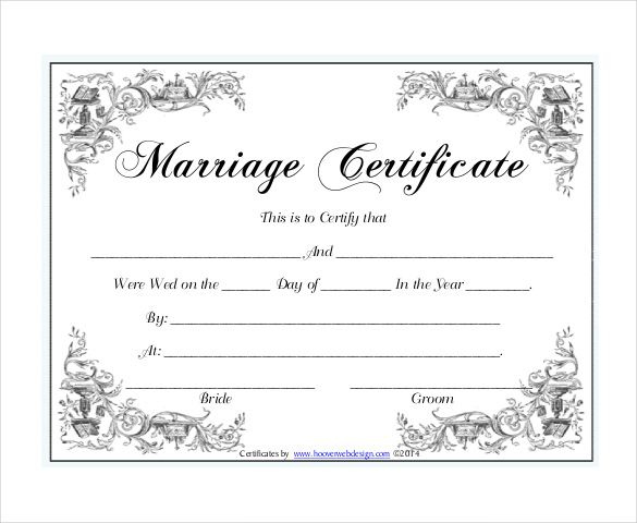 10+ Marriage Certificate Templates | Wedding Certificate pertaining to Certificate Of Marriage Template