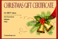 10+ Merry Christmas Gift Certificate Template Free Ideas throughout Free Christmas Gift Certificate Templates