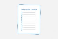 100% Free Checklist Templates – Download And Print with Blank Checklist Template Word