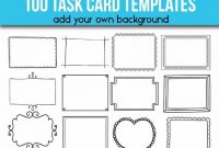 100 Task Card Templates Editable Flash Card Templates regarding Task Card Template
