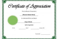 11 Free Appreciation Certificate Templates – Word Templates regarding In Appreciation Certificate Templates