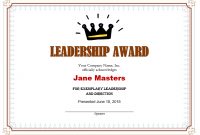 11+ Free Leadership Certificate Templates – Blue Layouts throughout Leadership Award Certificate Template
