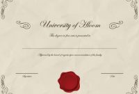 11 Free Printable Degree Certificates Templates | Hloom with College Graduation Certificate Template