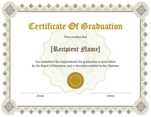 11 Free Printable Degree Certificates Templates | Hloom with regard to Free Printable Graduation Certificate Templates
