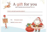11+ Kids Christmas Certificate Templates | Free Printable intended for Kids Gift Certificate Template