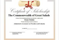 11+ Scholarship Certificate Templates | Certificate with Scholarship Certificate Template Word