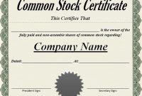 11+ Stock Certificate Templates | Free Printable Word & Pdf pertaining to Stock Certificate Template Word
