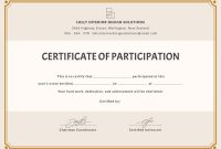 12+ Certificate Of Participation Templates | Free Printable inside Certificate Of Participation Template Word