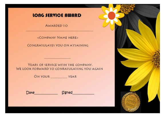 12+ Free Long Service Award Certificate Samples (Wordings intended for Long Service Certificate Template Sample