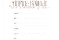 12 Free, Printable Bridal Shower Invitations in Blank Bridal Shower Invitations Templates