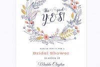 12 Free, Printable Bridal Shower Invitations intended for Blank Bridal Shower Invitations Templates