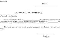 12 Free Sample Employment Certificate Templates – Printable for Employee Certificate Of Service Template