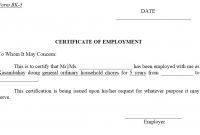 12 Free Sample Employment Certificate Templates - Printable with Certificate Of Employment Template