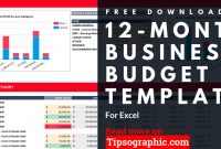 12-Month Business Budget Template For Excel, Free Download for Business Plan Excel Template Free Download