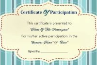 12 Ready To Use Sample Certificate Templates Of with Sample Certificate Of Participation Template