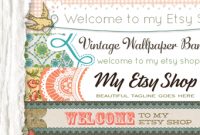 13 Vintage Banner Templates Free Images – Free Etsy Banner pertaining to Free Etsy Banner Template