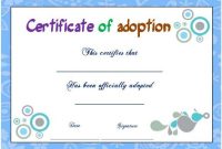 14+ Blank Adoption Certificate Templates For You To Download inside Blank Adoption Certificate Template