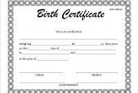 14 Free Birth Certificate Templates In Ms Word & Pdf regarding Birth Certificate Templates For Word