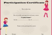 14+ Free Pageant Certificate Templates For Your Next Contest regarding Pageant Certificate Template