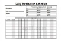 14+ Medication Schedule Templates | Medication Management regarding Blank Medication List Templates