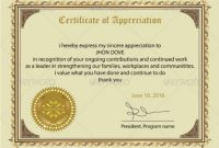 15+ Certificate Of Appreciation Template Psd, Ai, Pdf And inside Certificate Of Appreciation Template Free Printable