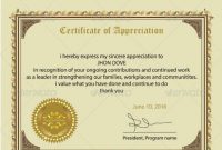15+ Certificate Of Appreciation Template Psd, Ai, Pdf And with Formal Certificate Of Appreciation Template