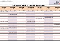 15 Free Employee Work Schedule Templates In Ms Excel & Ms pertaining to Blank Monthly Work Schedule Template