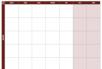 15 Free Monthly Calendar Templates | Smartsheet pertaining to Blank One Month Calendar Template