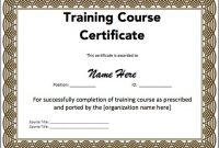 15 Training Certificate Templates – Free Download | Training within Certificate Templates For Word Free Downloads