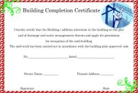 16+ Construction Certificate Of Completion Templates intended for Certificate Of Completion Template Construction