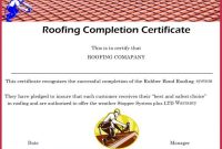 16+ Construction Certificate Of Completion Templates intended for Roof Certification Template