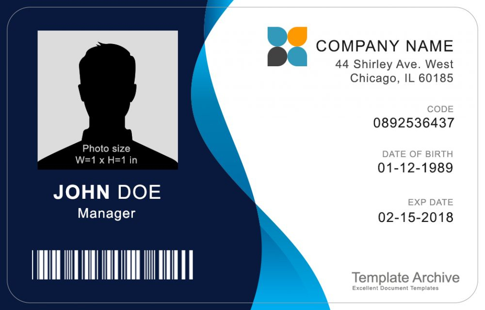 16 Id Badge &amp; Id Card Templates {Free} - Templatearchive in Personal Identification Card Template
