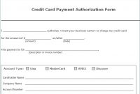 17+ Credit Card Authorization Form Template Download!! throughout Authorization To Charge Credit Card Template