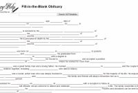 17 Obituary Template Samples | Templates Assistant intended for Fill In The Blank Obituary Template