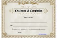 18 Free Certificate Of Completion Templates | Utemplates throughout Certificate Of Completion Word Template