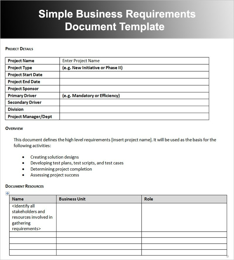 19+ Business Requirements Document Examples - Pdf | Examples inside Project Business Requirements Document Template