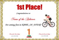 1St Place. Free Certificate Templates For Kids, Sport And in First Place Certificate Template