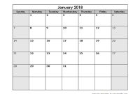 2018 Blank Monthly Calendar – Free Printable Templates in Blank Calander Template