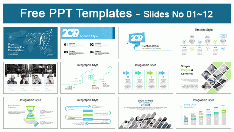 2019 Business Plan Powerpoint Templates For Free for Business Plan Template Powerpoint Free Download
