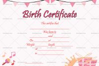 22+ Birth Certificate Templates – Editable & Printable Designs inside Girl Birth Certificate Template