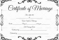 22+ Editable Marriage Certificate Templates (Word And Pdf pertaining to Certificate Of Marriage Template
